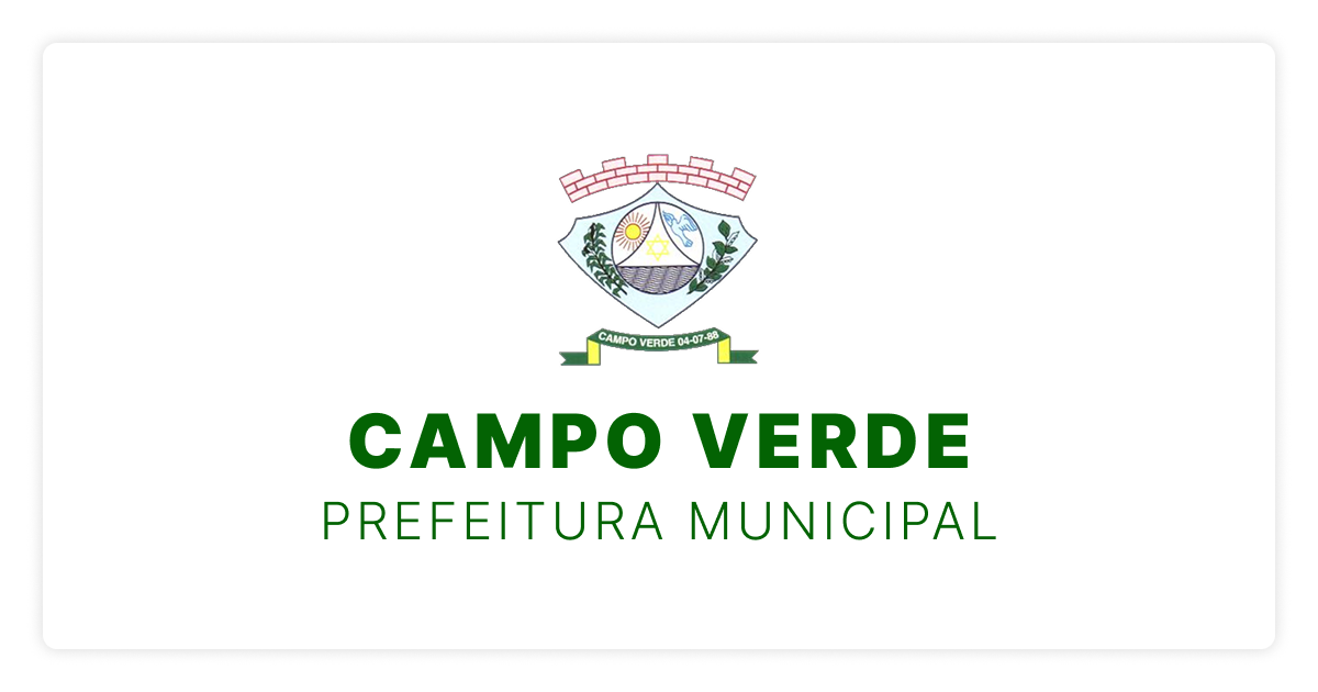 Página Inicial - Prefeitura de Campo Verde - MT